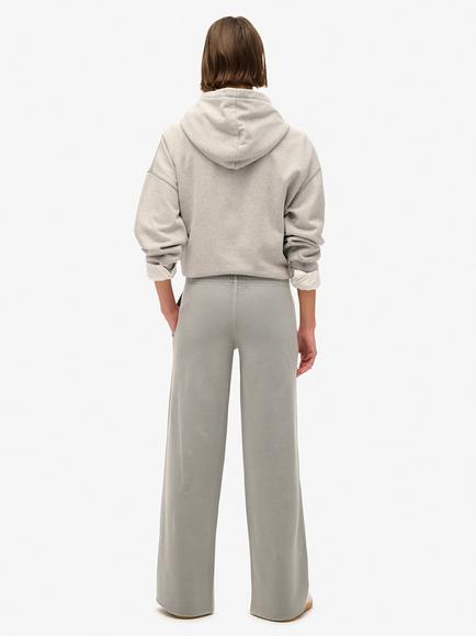 Superdry Athletic Essentials Applique Oversized Hoodie, Grey Marl - view 2, Grey Marl