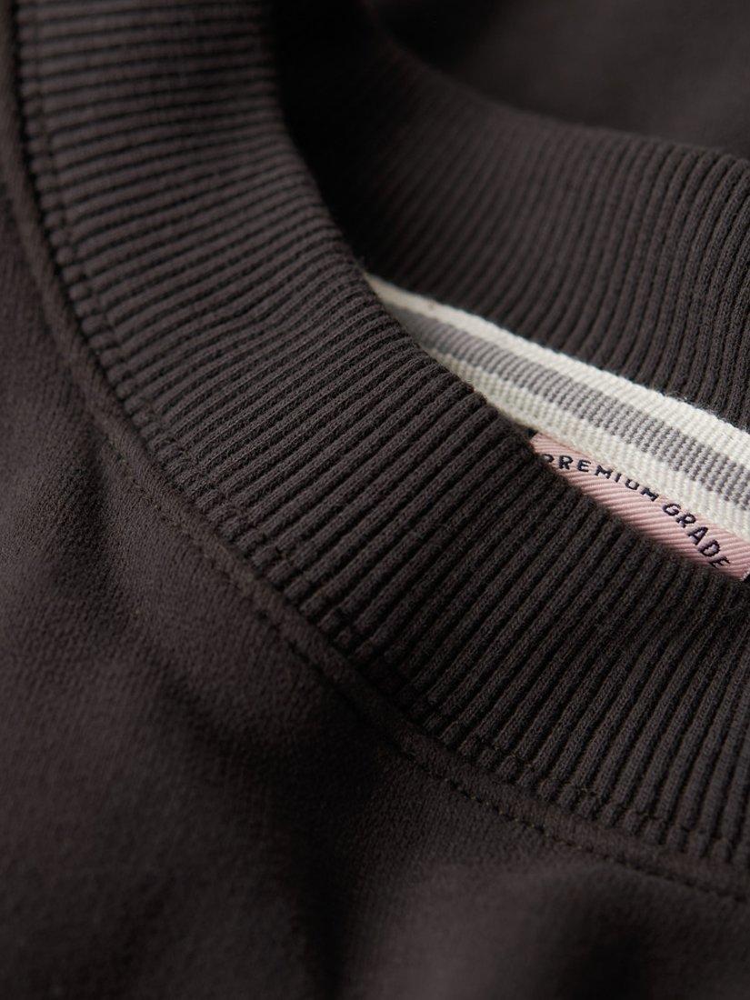 Product image 3 of 6, which shows Superdry Essential Logo Relaxed Fit Sweatshirt, Bison Black, 8