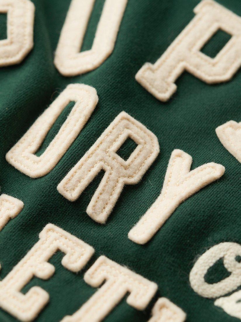 Product image 7 of 7, which shows Superdry Athletic Essentials Applique Oversized Hoodie, Enamel Green, 8