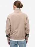 Superdry Athletic Essentials Applique Half Zip Sweatshirt, Cobblestone Grey