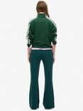 Superdry Athletic Essentials Applique Loose Zip Track Top, Enamel Green/Ivory