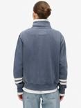 Superdry Athletic Essentials Applique Half Zip Sweatshirt, Mariner Navy/White
