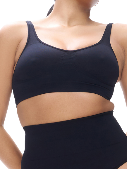 Heist Contour Seamless Bralette, Black