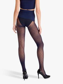 Heist Spot Sheer Tights - view 2, Midnight Navy