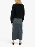 MY ESSENTIAL WARDROBE Dalvi Denim Midi Skirt, Dark Blue