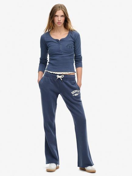 Superdry Athletic Essentials Low Rise Flare Joggers, Mariner Navy, Mariner Navy