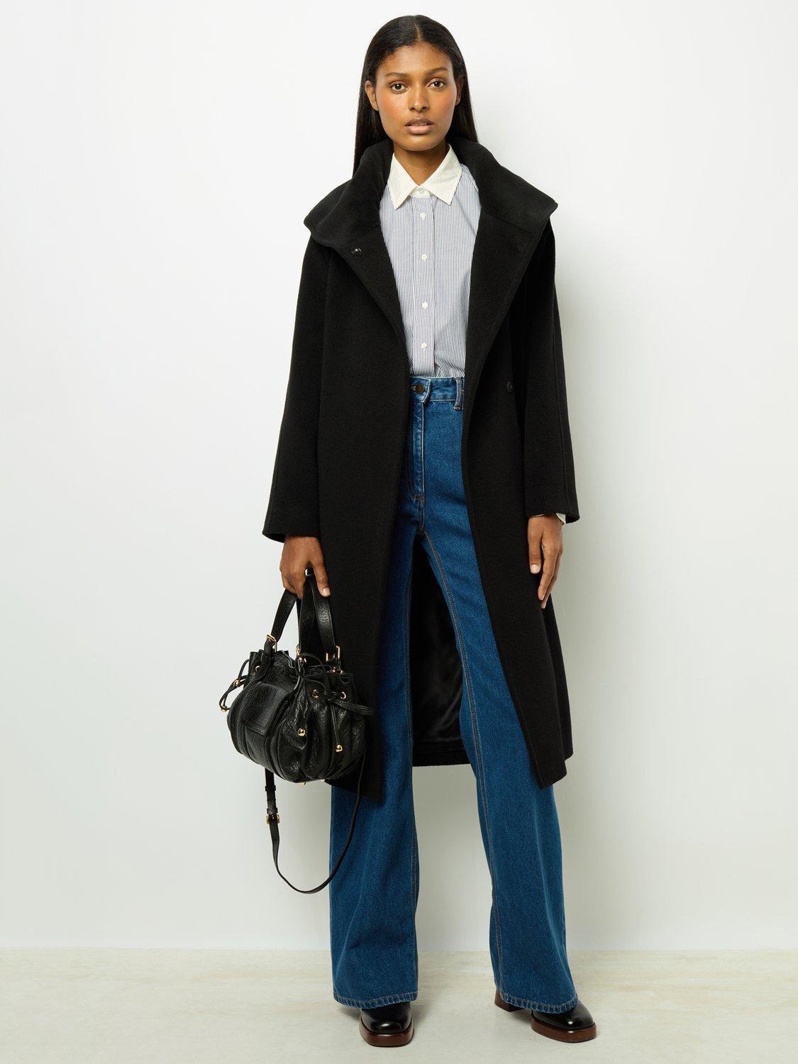 Gerard Darel Lais Wool Coat, Black