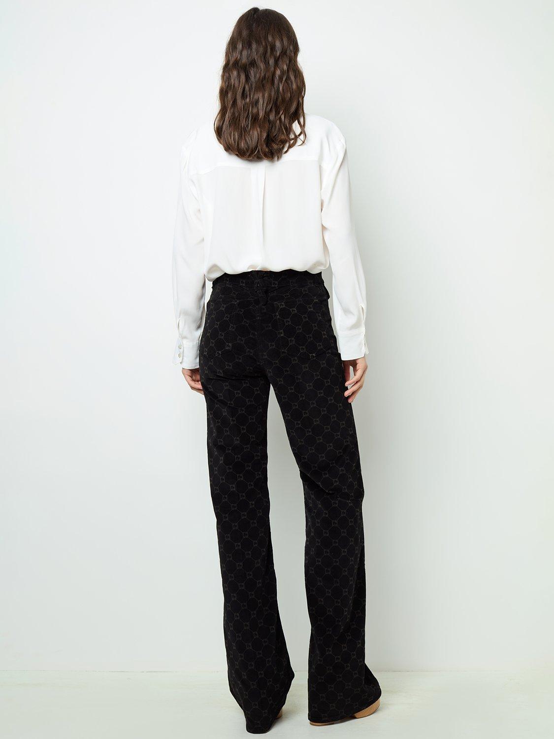 Product image 3 of 5, which shows Gerard Darel Anna Geometric Jeans, Black, 10