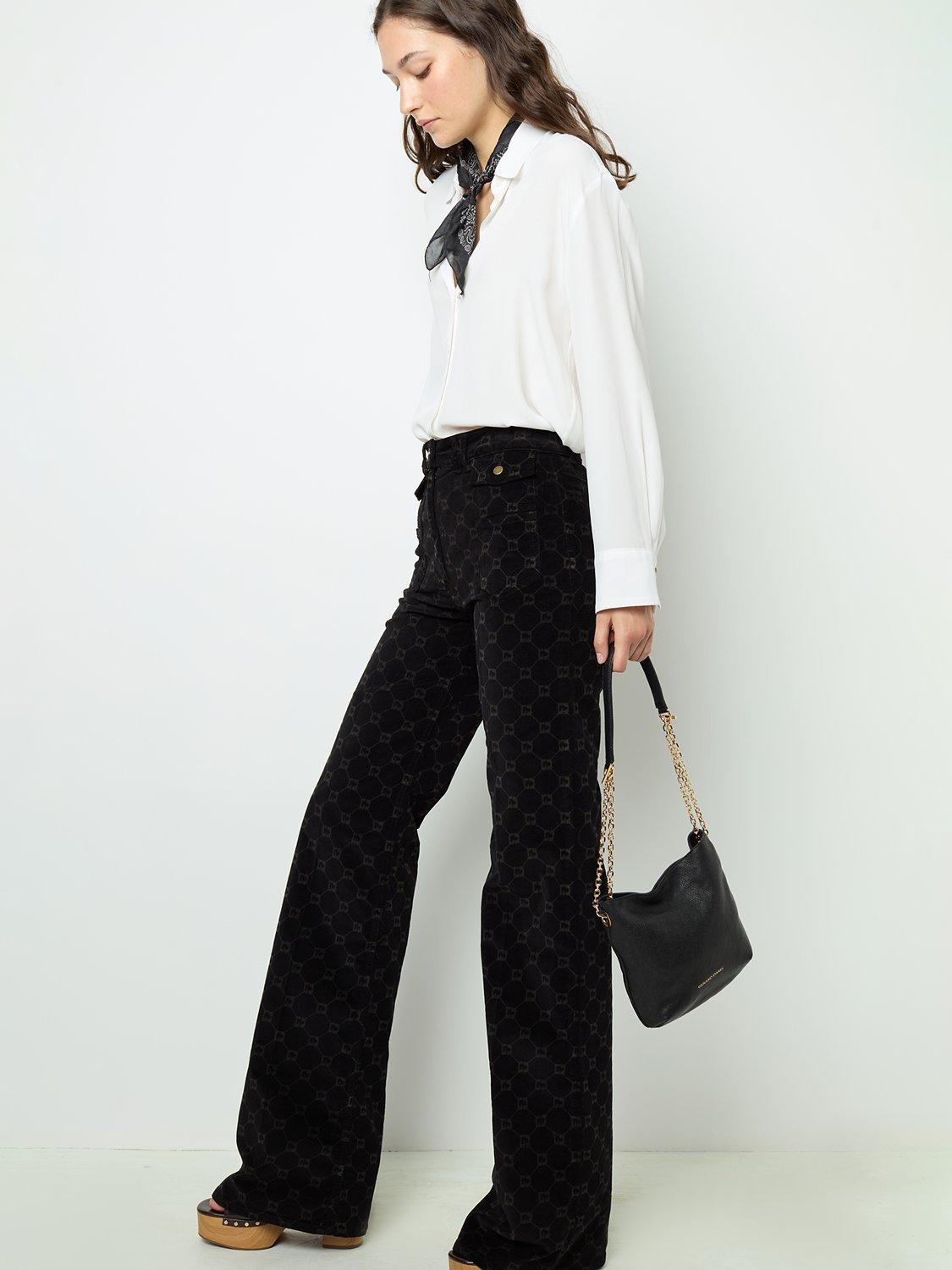 Product image 4 of 5, which shows Gerard Darel Anna Geometric Jeans, Black, 10