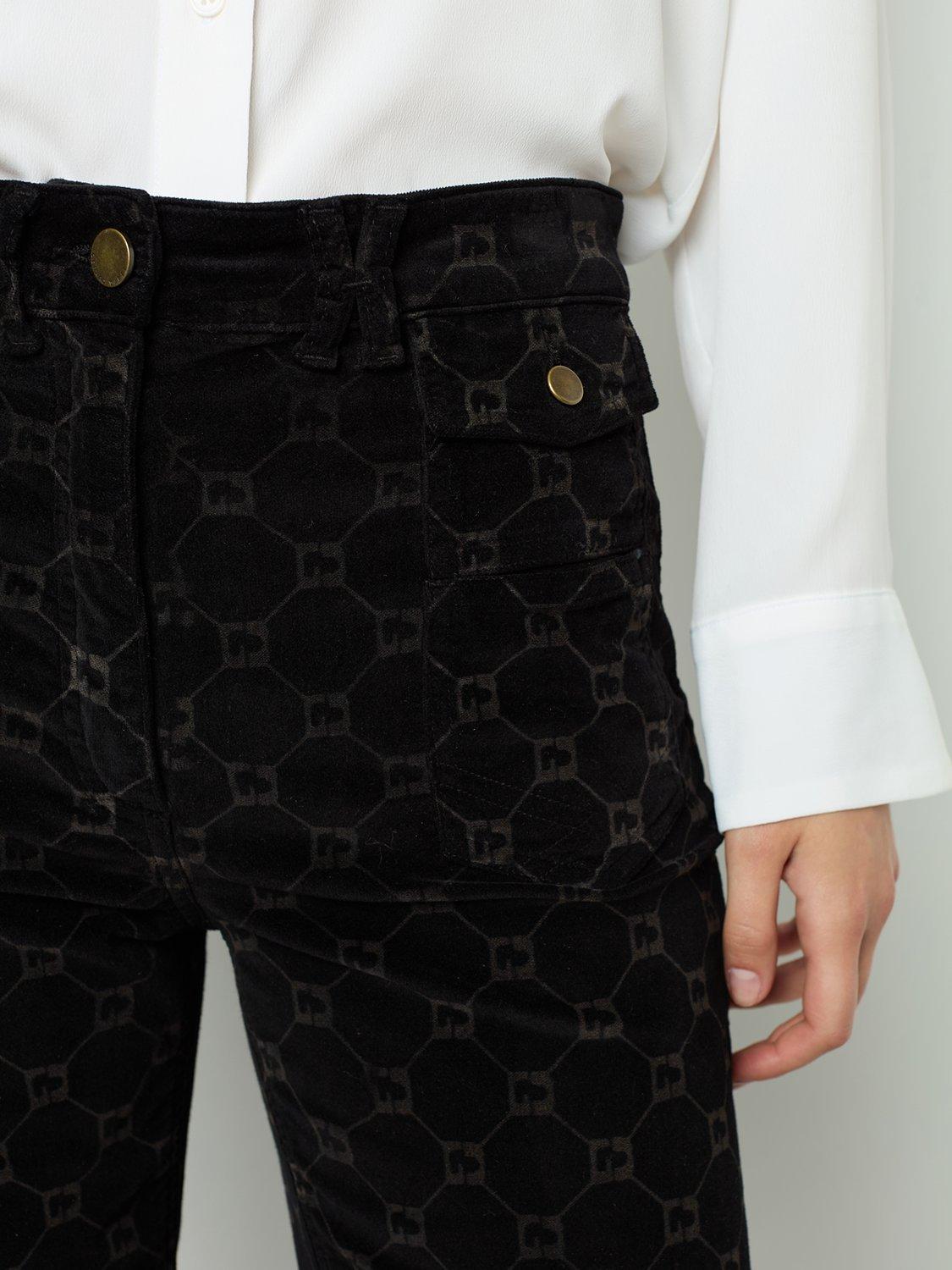 Product image 5 of 5, which shows Gerard Darel Anna Geometric Jeans, Black, 10