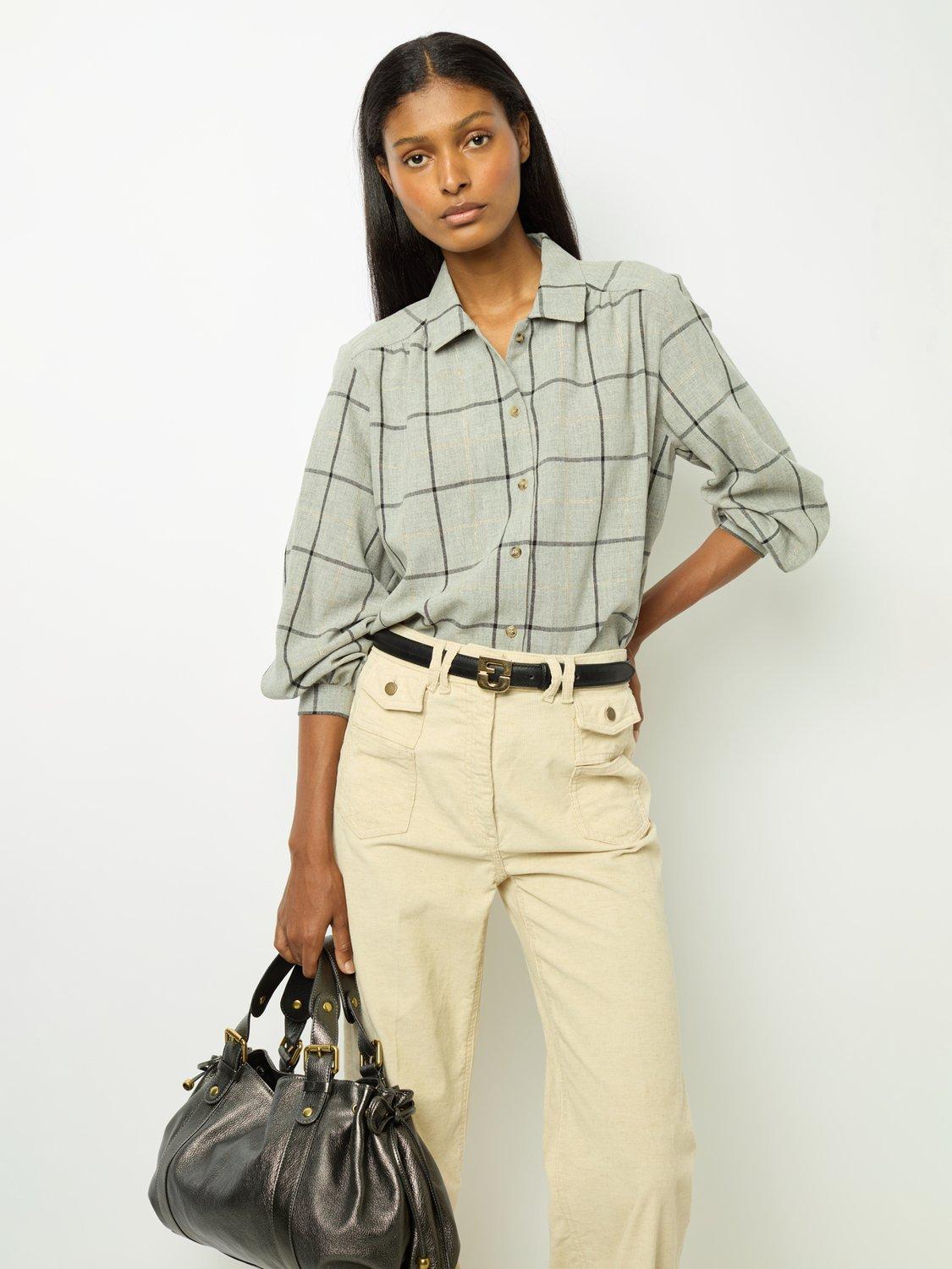 Gerard Darel Belle Checked Shirt, Grey