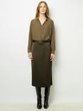 Gerard Darel Coraline Midi Skirt, Khaki