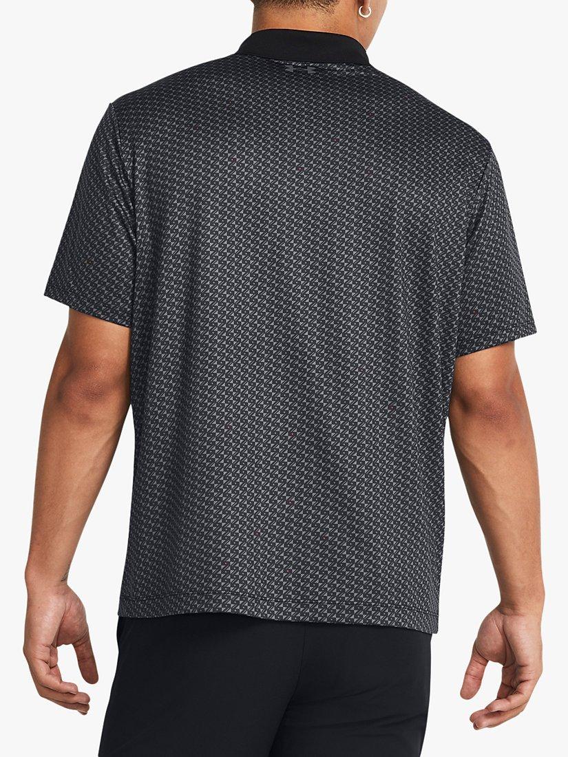 Product image 2 of 4, which shows Under Armour Men's Sports Polo Top, Black / Rock, S