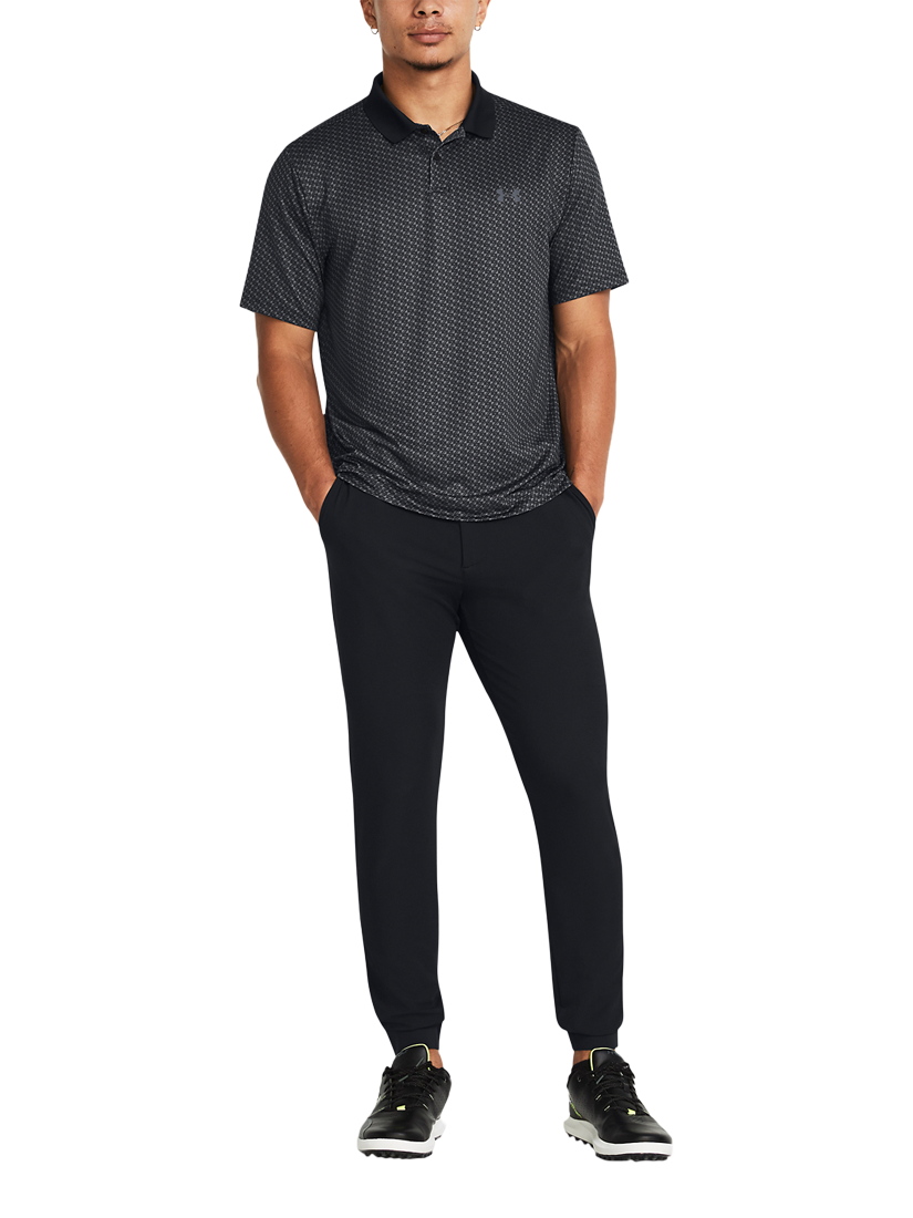 Product image 4 of 4, which shows Under Armour Men's Sports Polo Top, Black / Rock, S