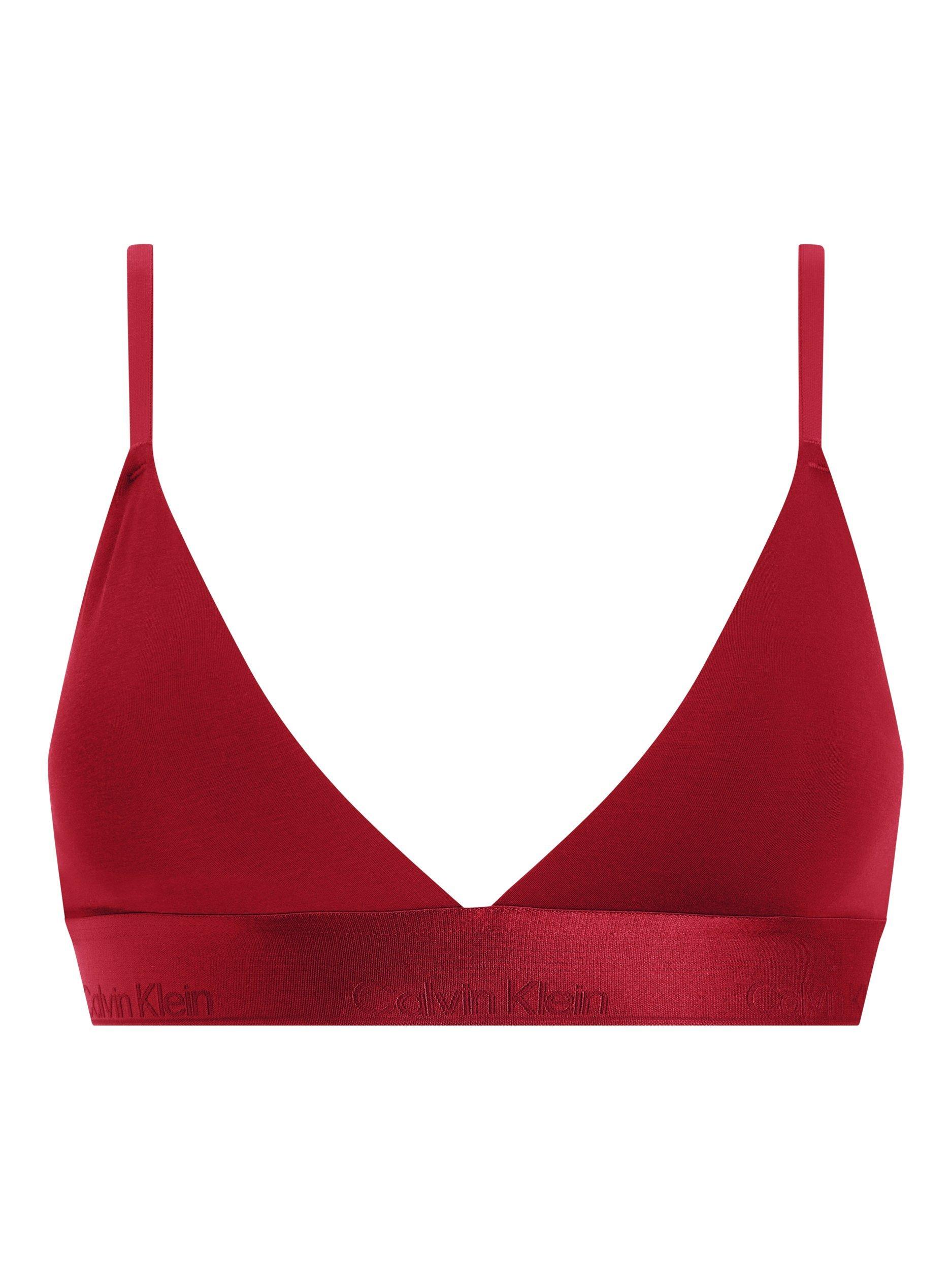 Calvin Klein Lightly Lined Triangle Bra, Red