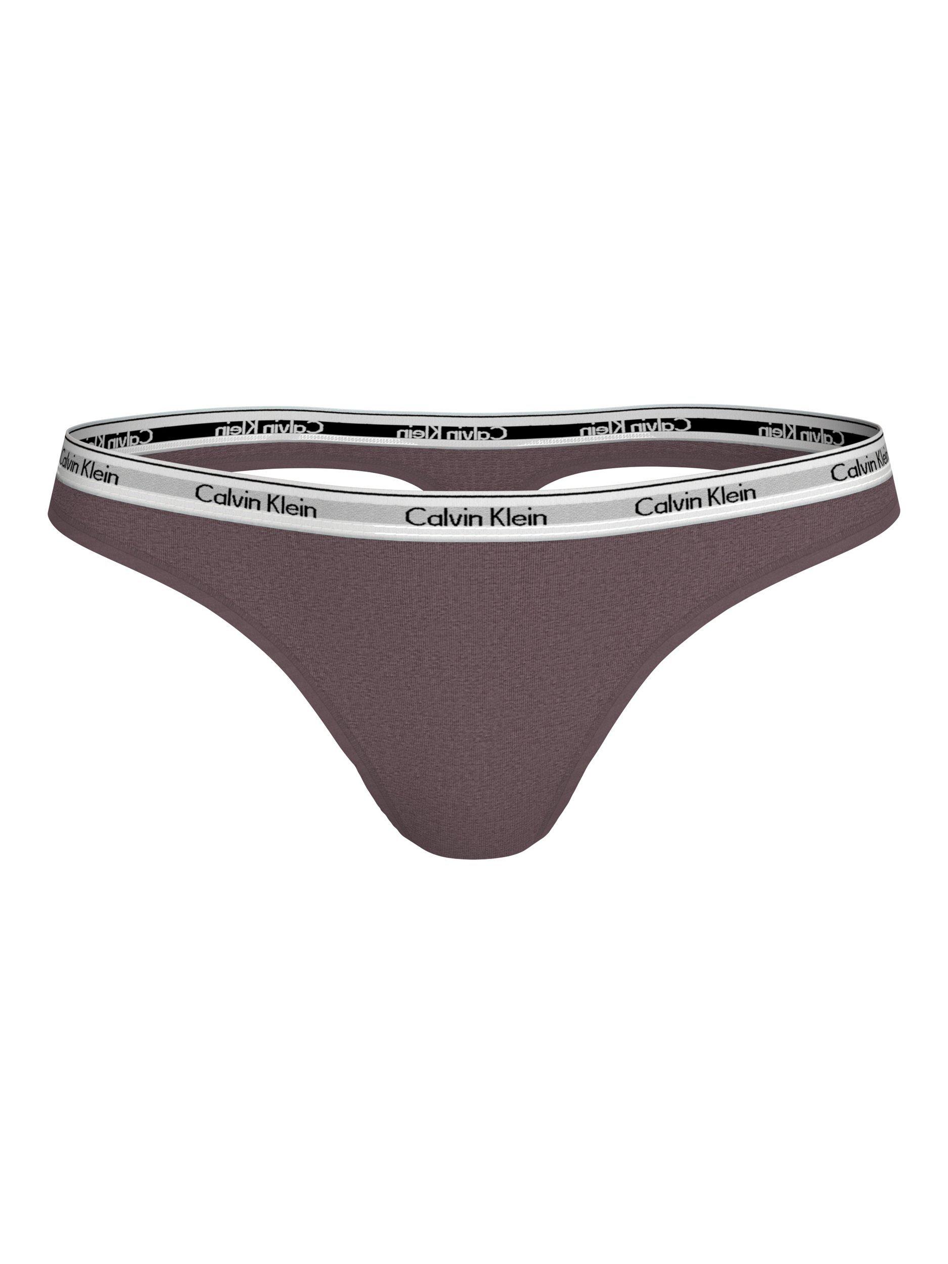 Product image 1 of 1, which shows Calvin Klein Modern Logo Cotton Thong, Keepsake Rose, XS