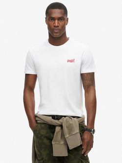 Superdry Essential Logo T-Shirt, Optic/Hazard Orange