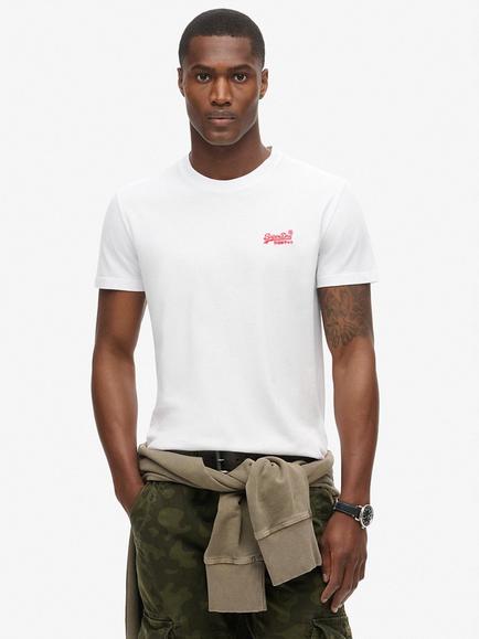 Superdry Essential Logo T-Shirt, Optic/Hazard Orange
