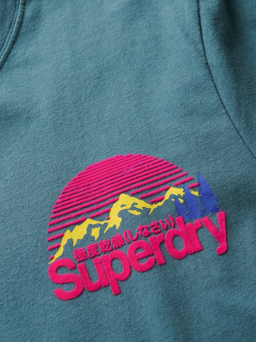 Product image 6 of 6, which shows Superdry Textured Logo T-Shirt, Stargazer Blue, S