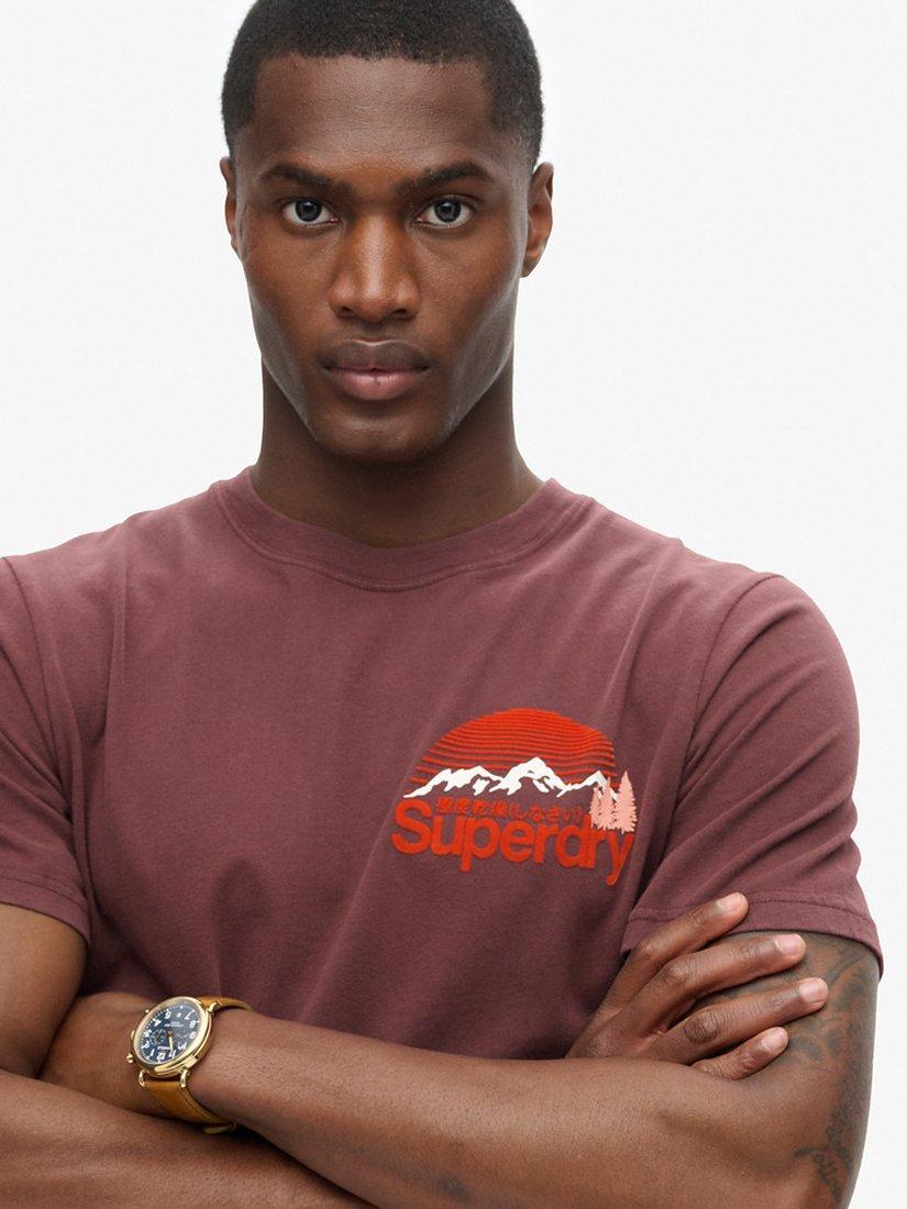 Product image 4 of 6, which shows Superdry Basic T-Shirt, Rum Raisin Brown, S