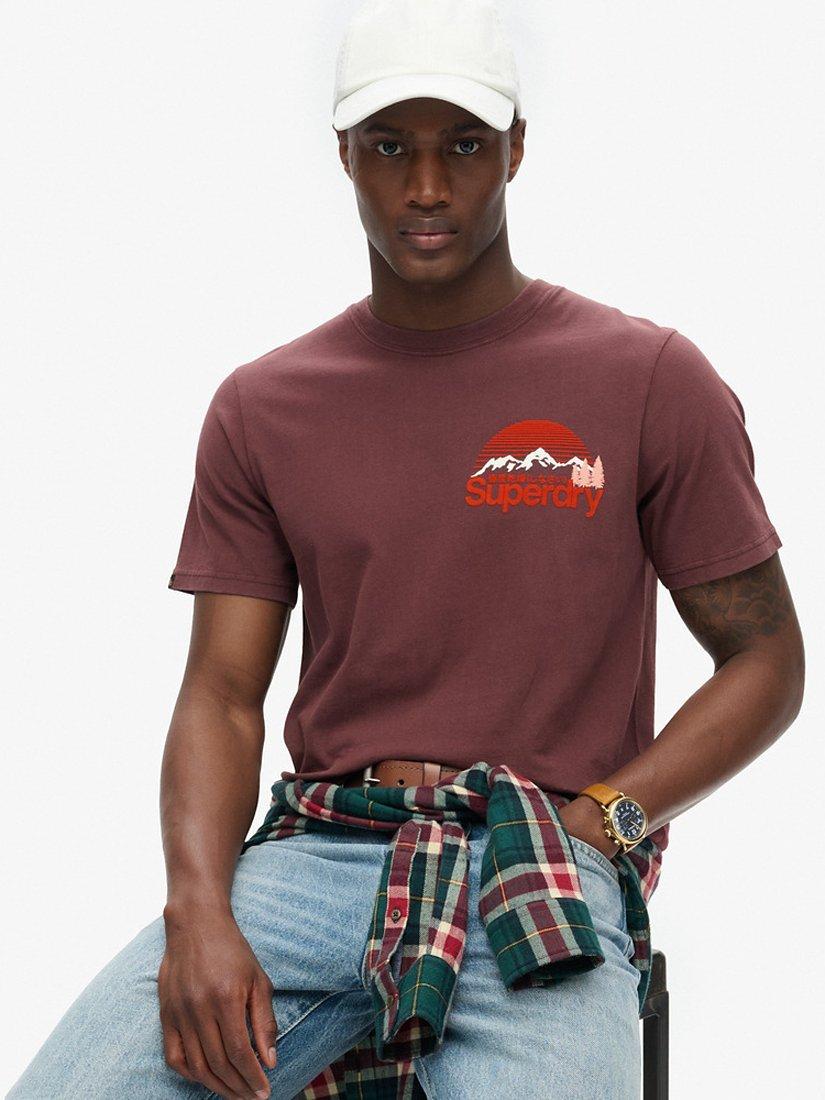 Product image 5 of 6, which shows Superdry Basic T-Shirt, Rum Raisin Brown, S
