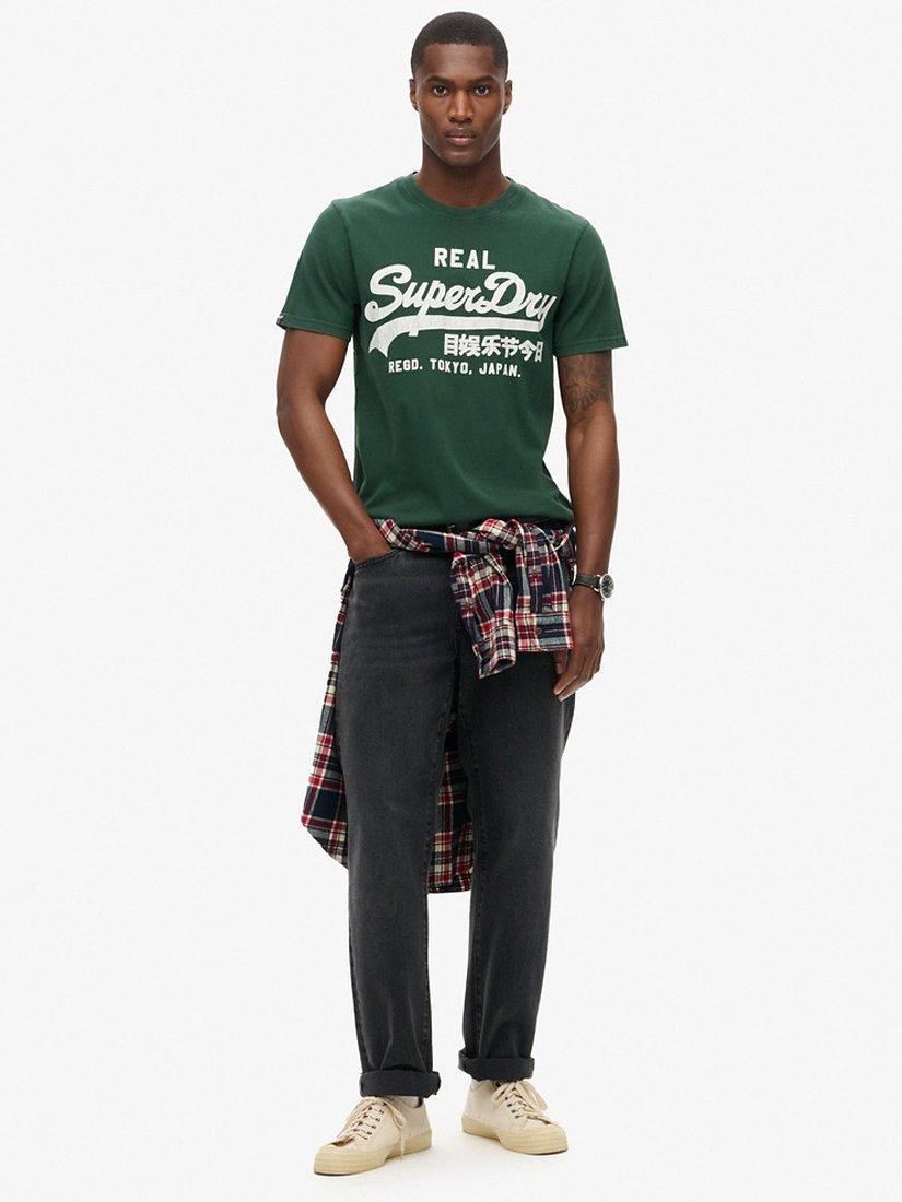 Product image 3 of 5, which shows Superdry Vintage Logo Graphic T-Shirt, Enamel Green, S