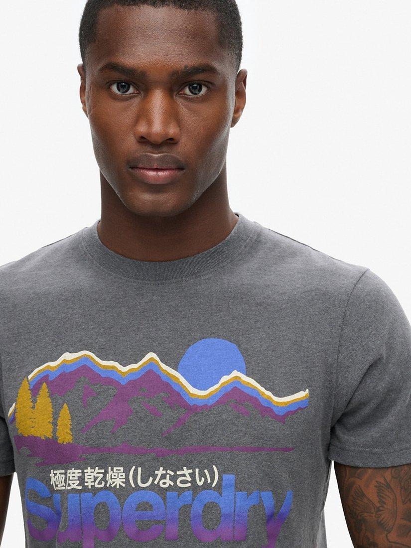 Product image 5 of 6, which shows Superdry Great Outdoors Graphic T-Shirt, Granite Grey Marl, S