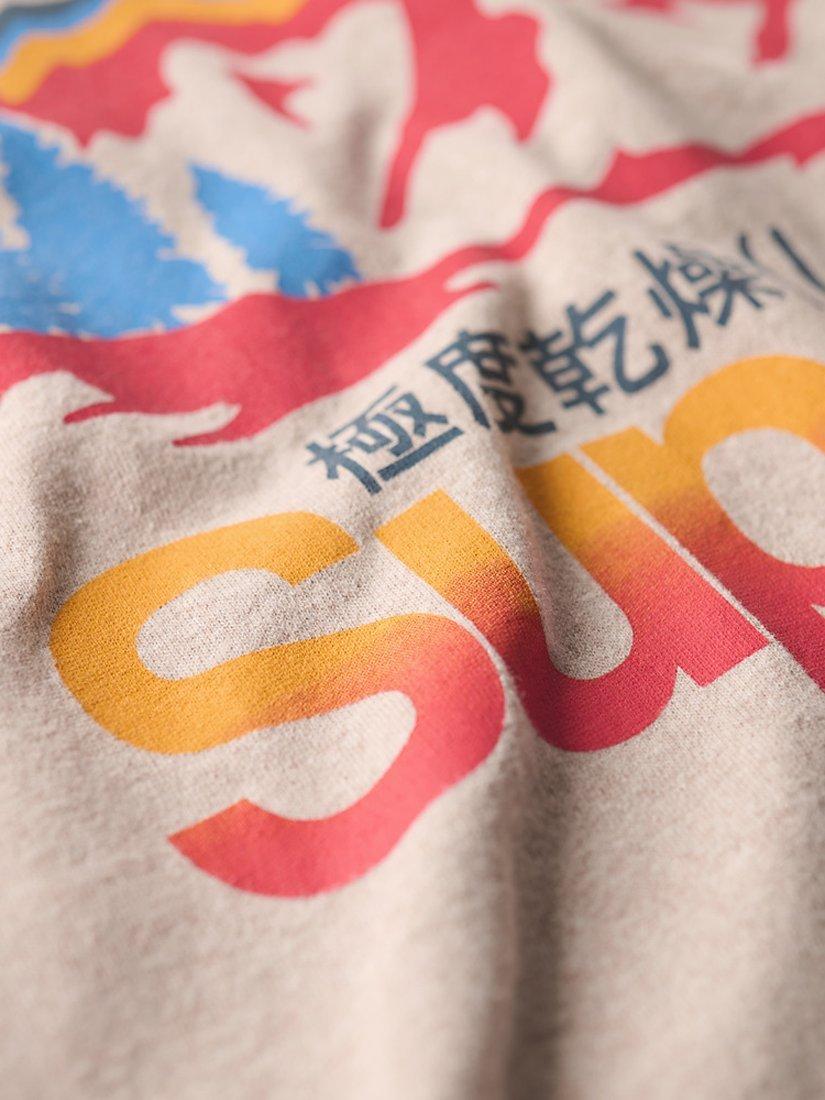 Product image 6 of 6, which shows Superdry Great Outdoors Graphic T-Shirt, Lavin Beige Marl, S