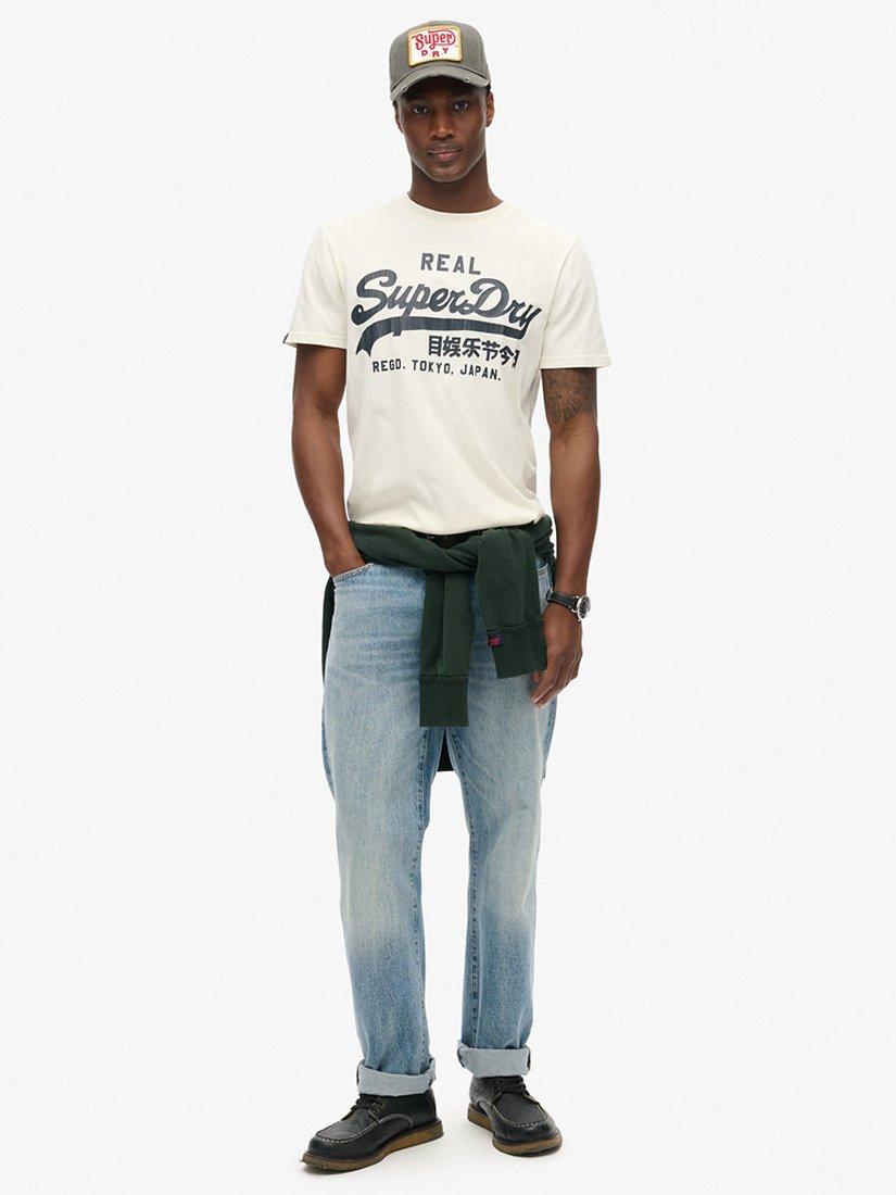 Superdry Vintage Logo Graphic T-Shirt, Ecru, S