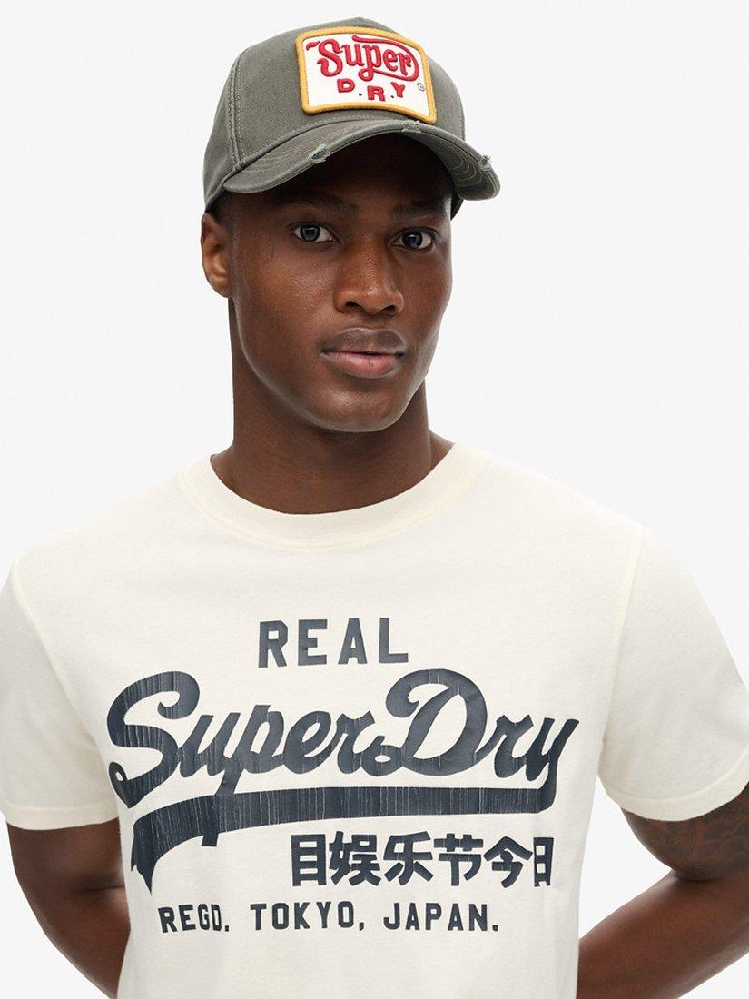 Superdry Vintage Logo Graphic T-Shirt, Ecru, S
