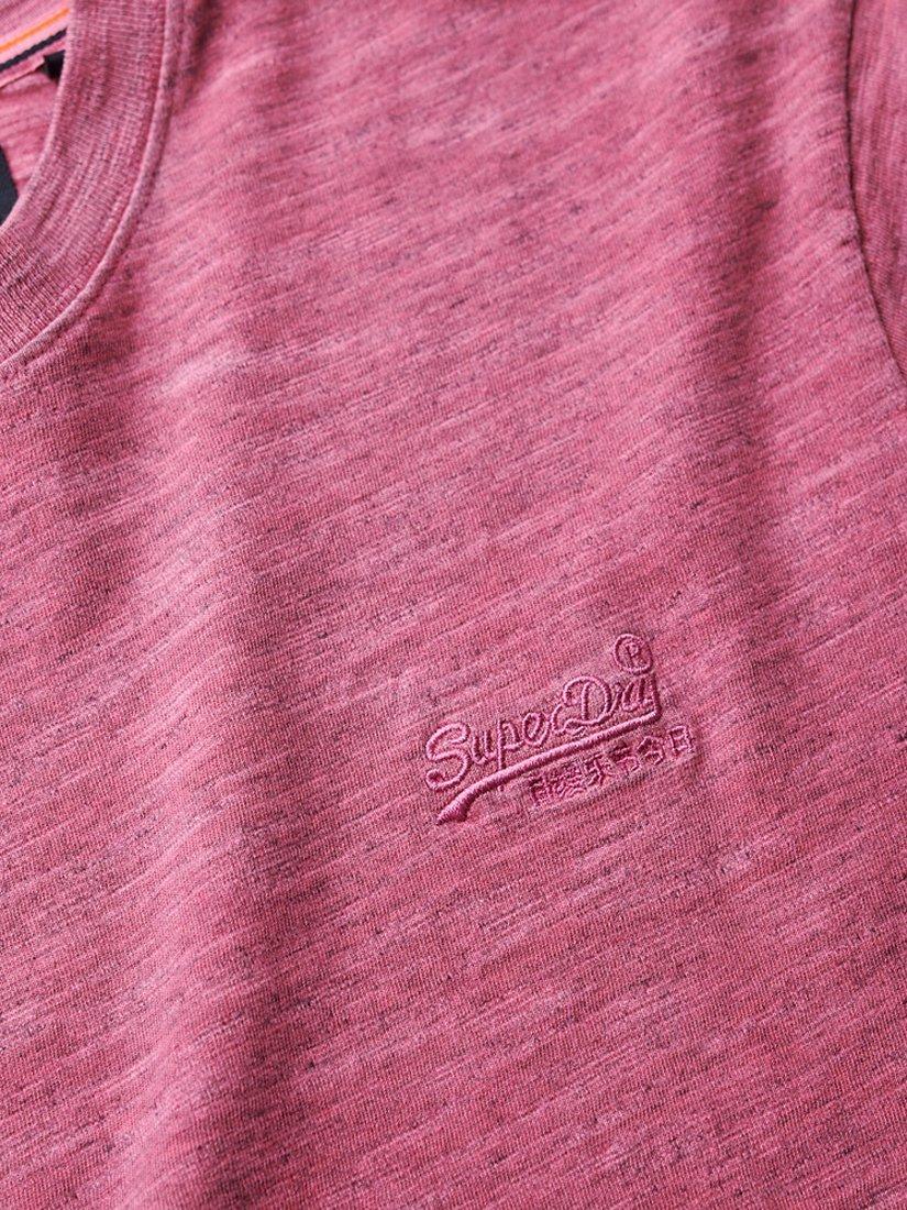 Product image 6 of 6, which shows Superdry Over-Dyed Slub Marl T-Shirt, Shocking Pink, S