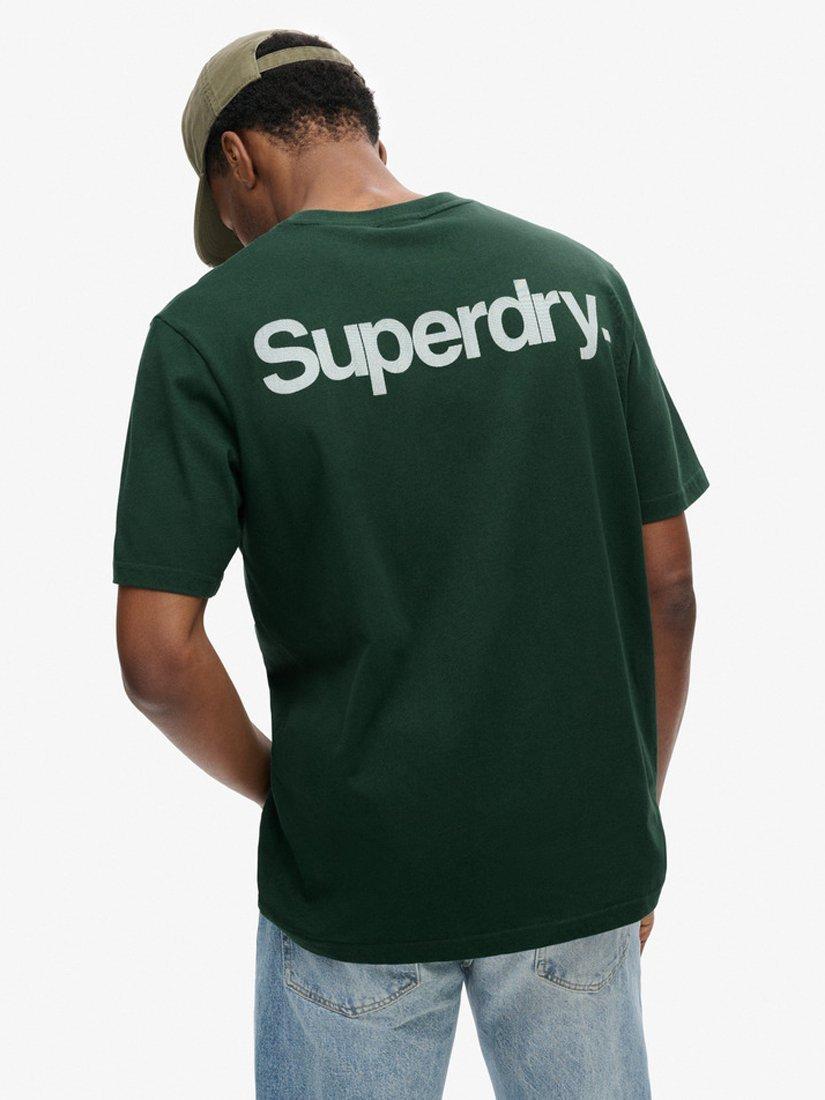 Product image 2 of 6, which shows Superdry Core Logo City Loose T-Shirt, Enamel Green, S
