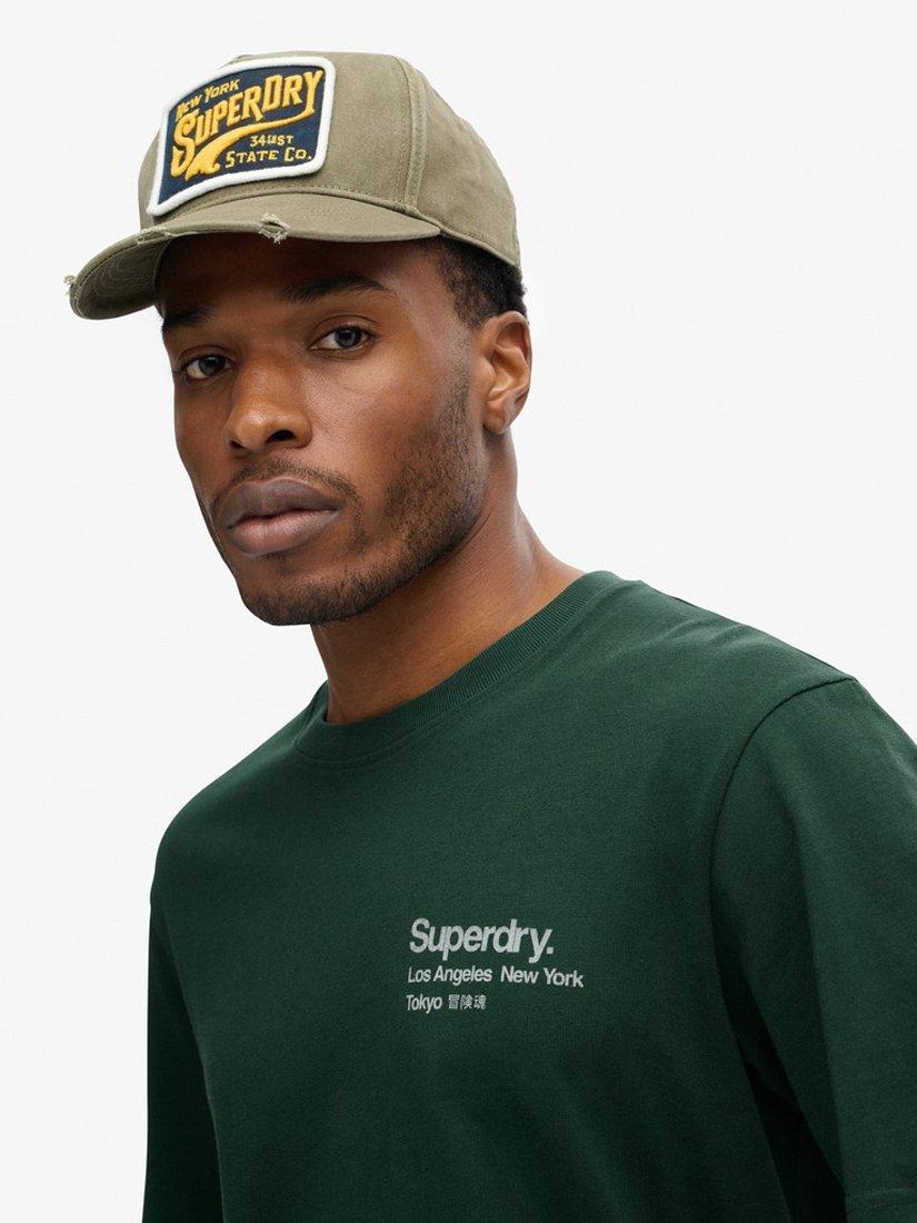 Product image 5 of 6, which shows Superdry Core Logo City Loose T-Shirt, Enamel Green, S