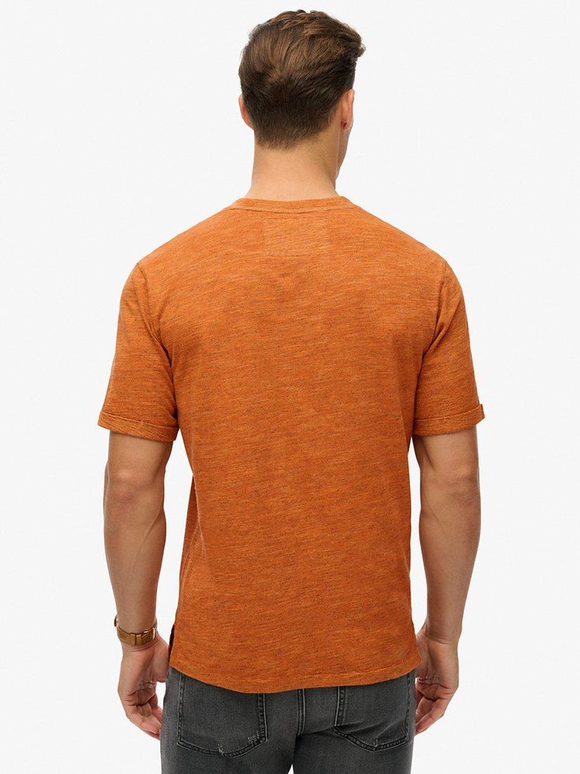 Product image 2 of 6, which shows Superdry Over-Dyed Slub Marl T-Shirt, Denver Orange, S