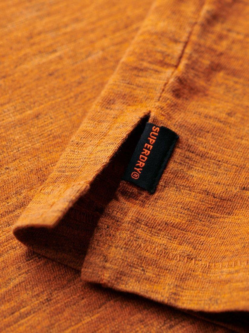 Product image 4 of 6, which shows Superdry Over-Dyed Slub Marl T-Shirt, Denver Orange, S