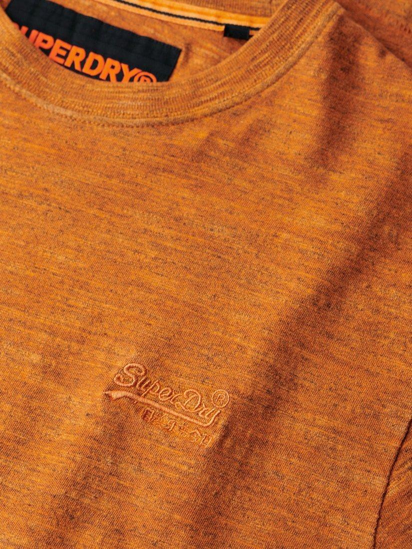 Product image 6 of 6, which shows Superdry Over-Dyed Slub Marl T-Shirt, Denver Orange, S