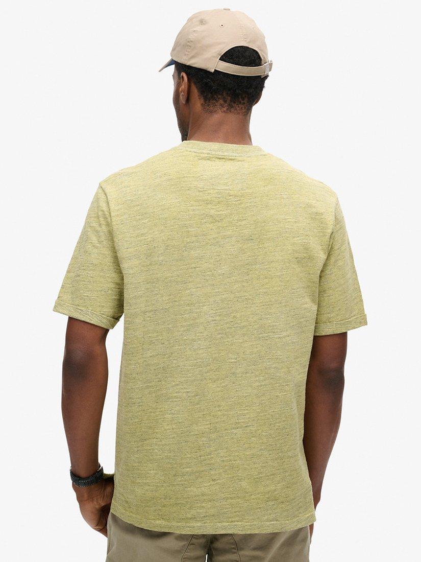 Product image 2 of 6, which shows Superdry Over-Dyed Slub Marl T-Shirt, Lemon Drop, S