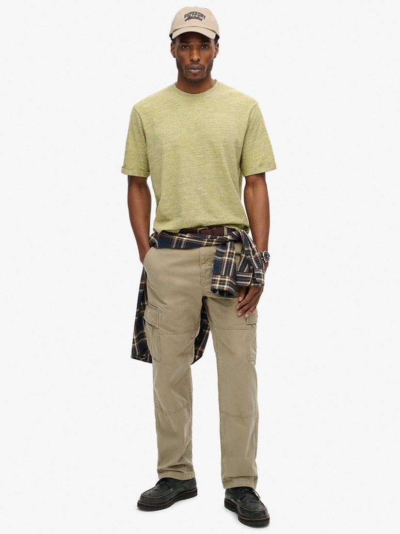 Product image 3 of 6, which shows Superdry Over-Dyed Slub Marl T-Shirt, Lemon Drop, S