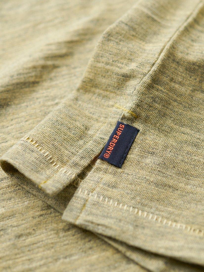 Product image 4 of 6, which shows Superdry Over-Dyed Slub Marl T-Shirt, Lemon Drop, S