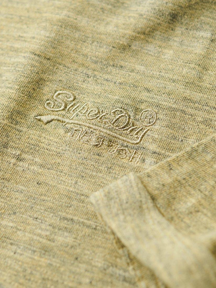 Product image 6 of 6, which shows Superdry Over-Dyed Slub Marl T-Shirt, Lemon Drop, S