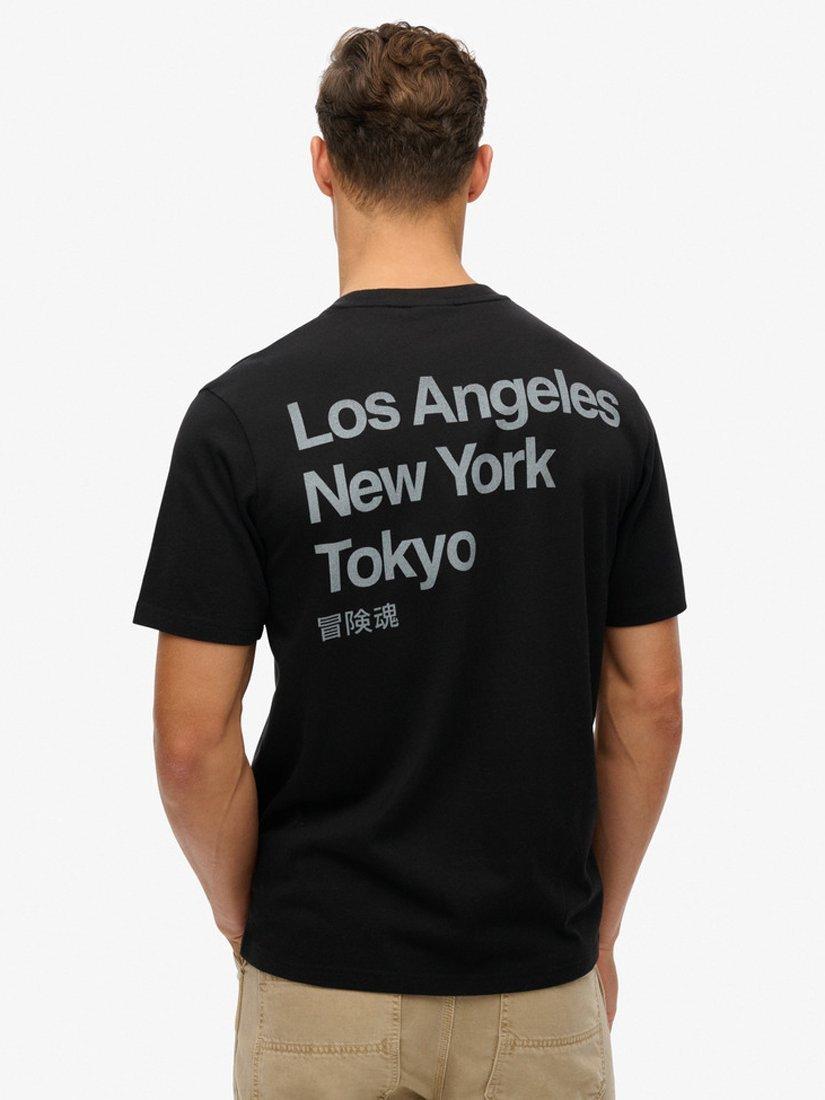 Product image 2 of 6, which shows Superdry Core Logo City Loose T-Shirt, Black, S