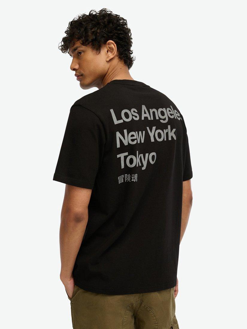 Product image 5 of 6, which shows Superdry Core Logo City Loose T-Shirt, Black, S