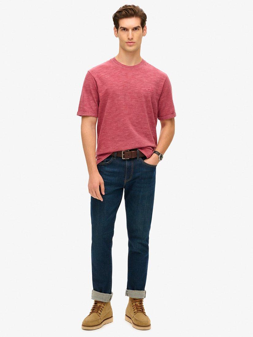 Product image 3 of 4, which shows Superdry Over-Dyed Slub Marl T-Shirt, Soft Grey, S