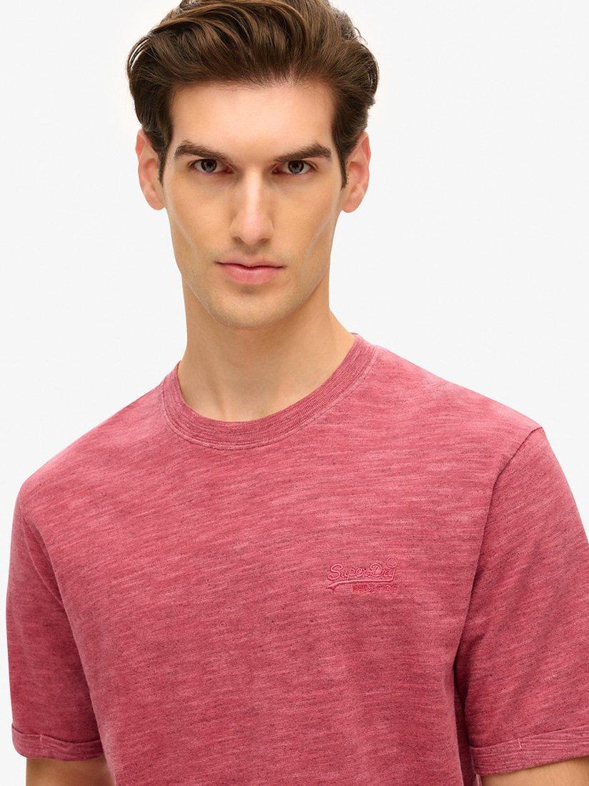 Product image 4 of 4, which shows Superdry Over-Dyed Slub Marl T-Shirt, Soft Grey, S
