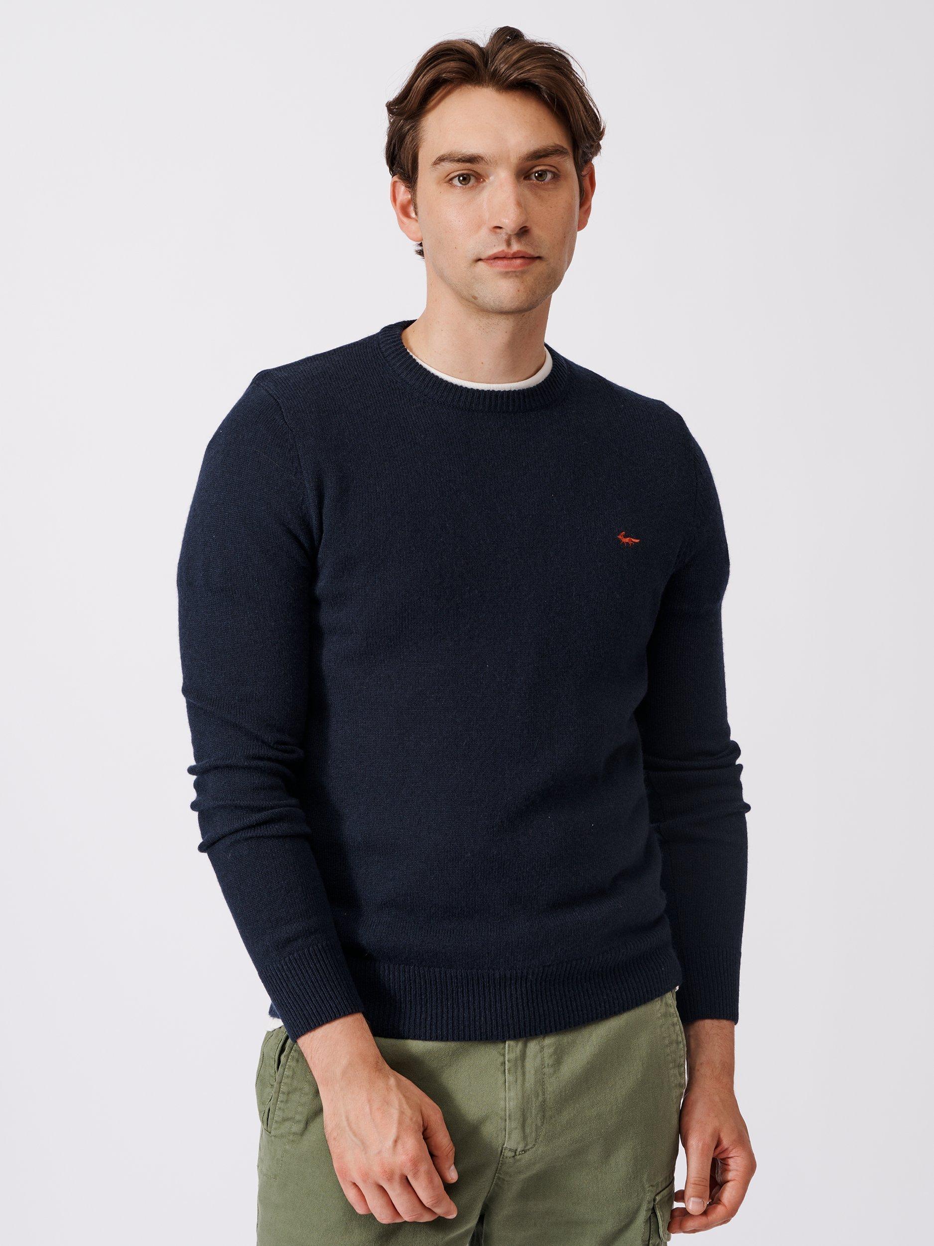 Product image 1 of 8, which shows Aubin Westbourne Merino Wool Jumper, Navy, L