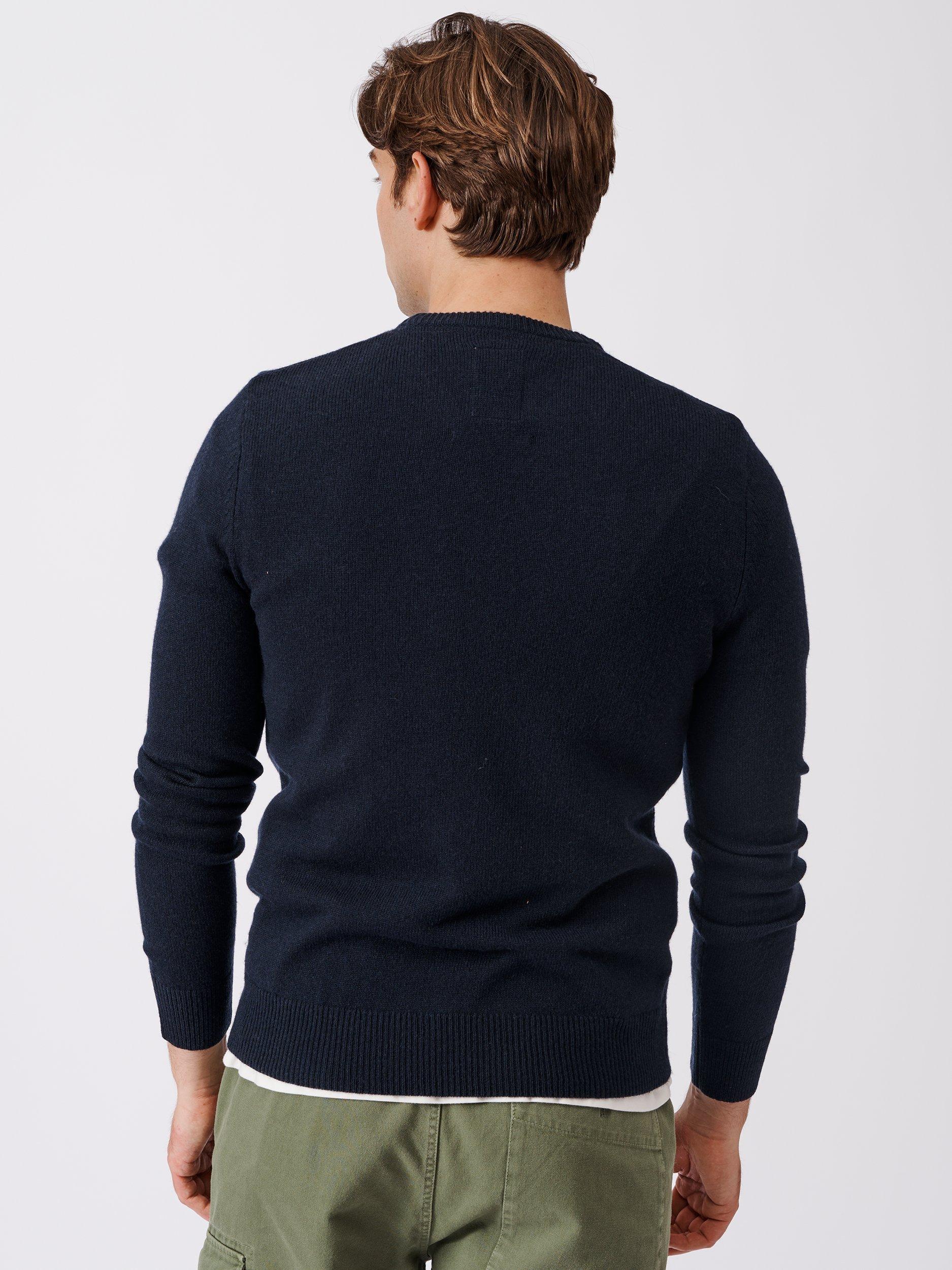 Product image 2 of 8, which shows Aubin Westbourne Merino Wool Jumper, Navy, L