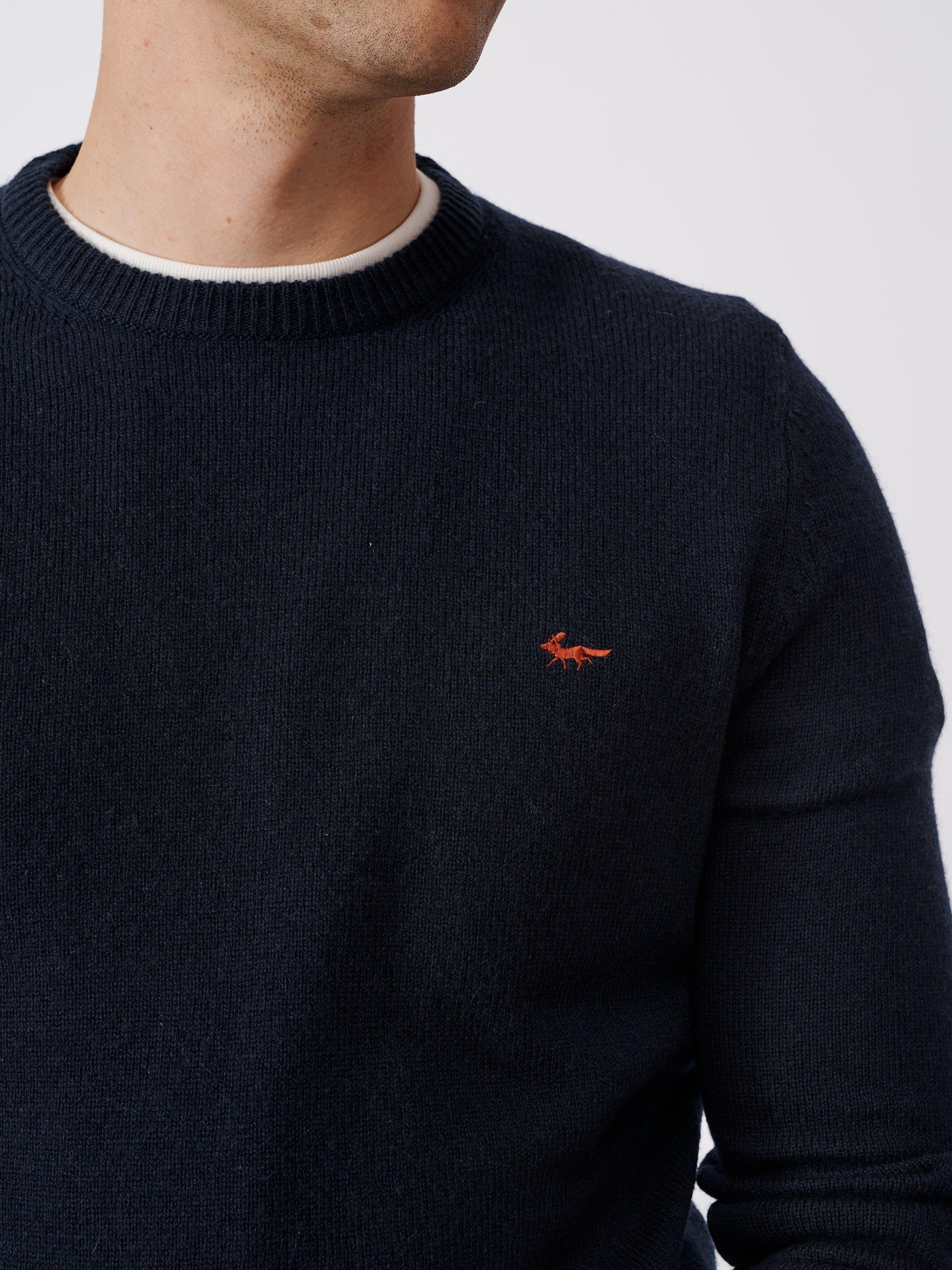 Product image 4 of 8, which shows Aubin Westbourne Merino Wool Jumper, Navy, L