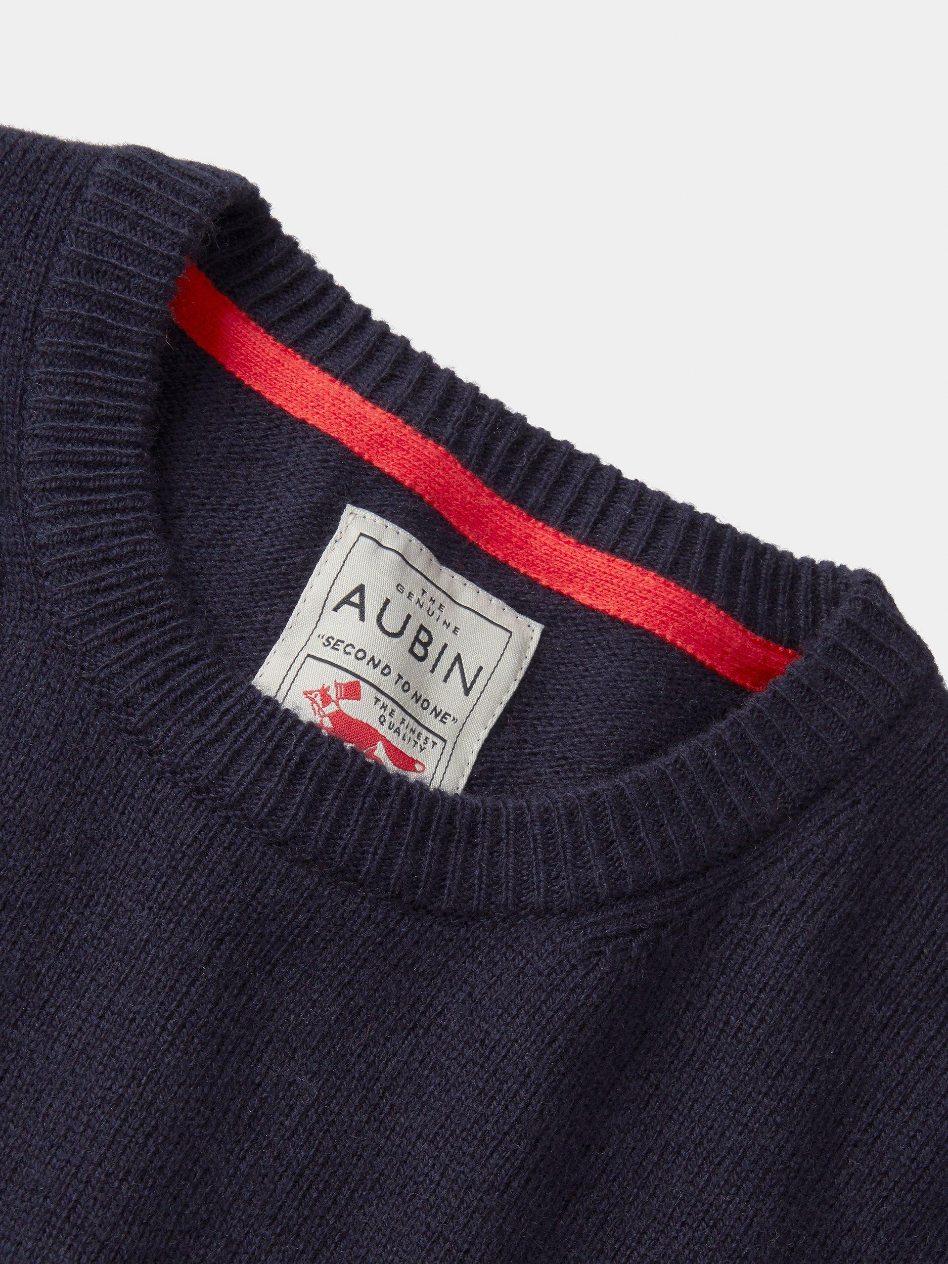 Product image 7 of 8, which shows Aubin Westbourne Merino Wool Jumper, Navy, L