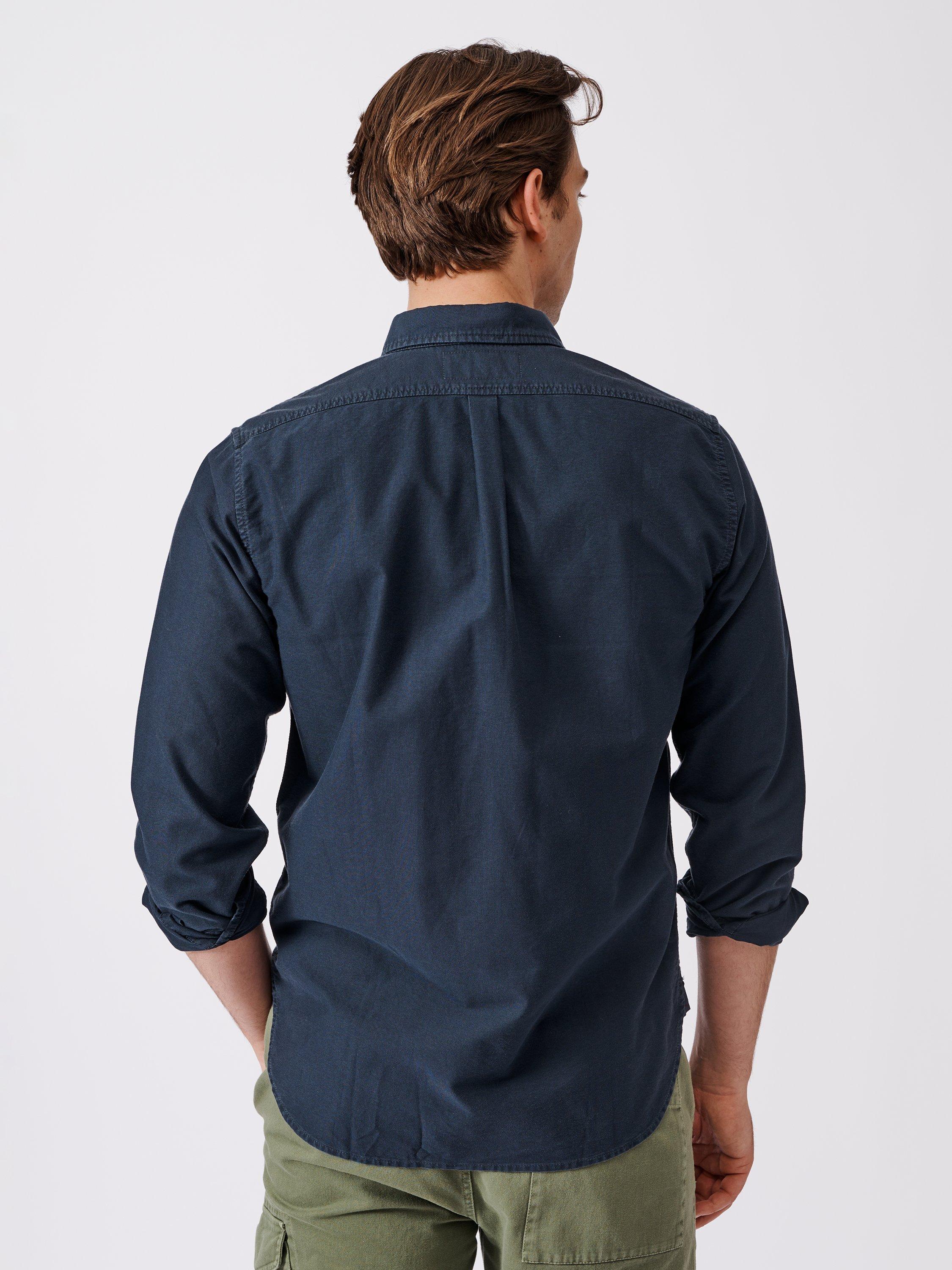 Product image 2 of 7, which shows Aubin Aldridge Oxford Cotton Button Down Shirt, Washed Navy, S