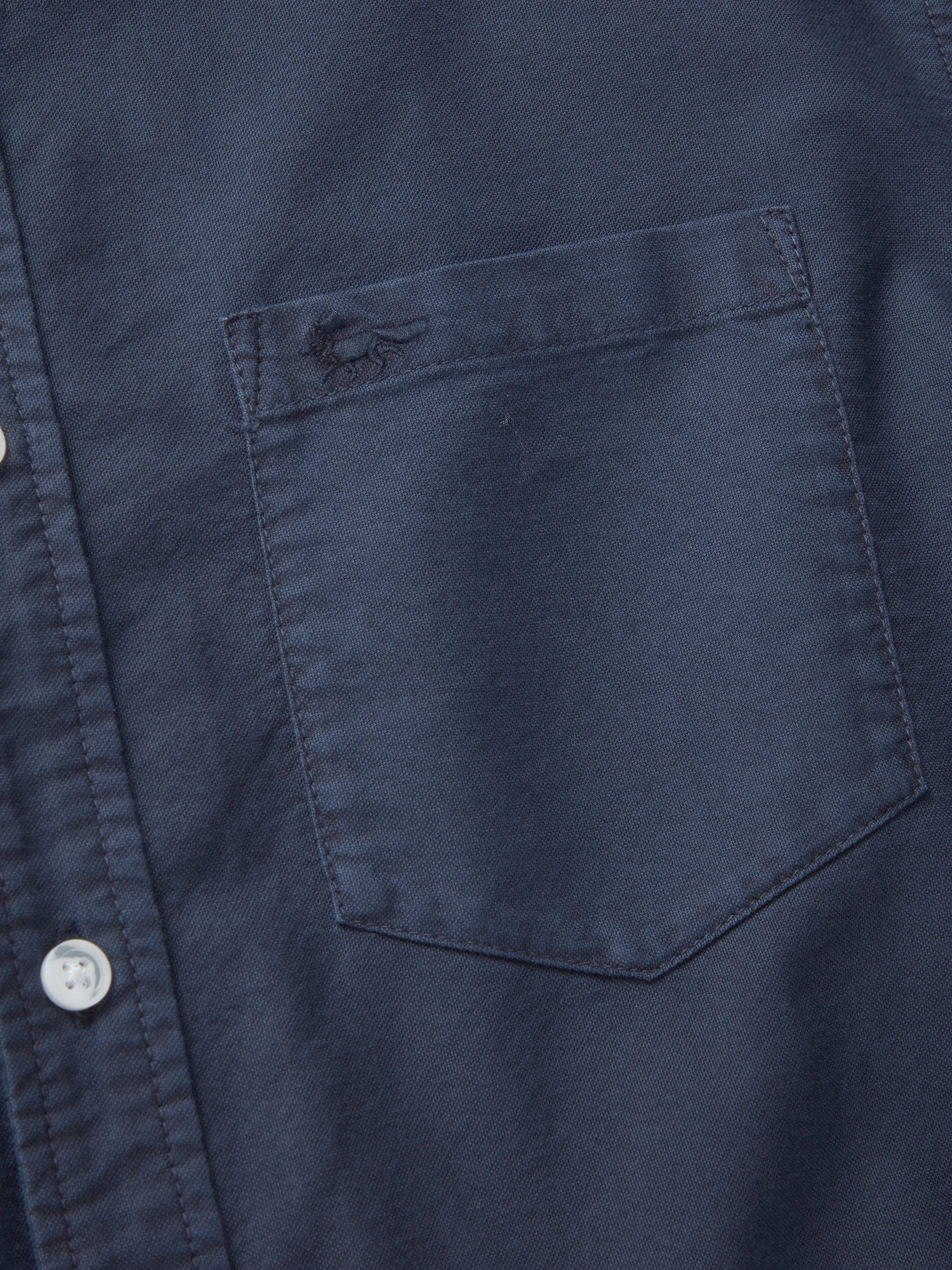 Product image 6 of 7, which shows Aubin Aldridge Oxford Cotton Button Down Shirt, Washed Navy, S